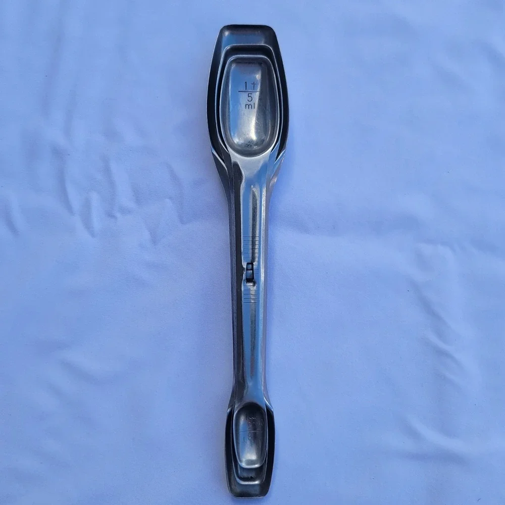 Vintage Foley Stainless Steel Nesting Measuring Spoons Set of 3 Long Handle